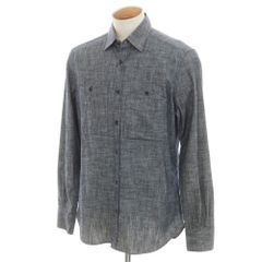 【新品】インディゴチノ INDIGOCHINO コットン カジュアルシャツ ネイビー【サイズ40】【メンズ】