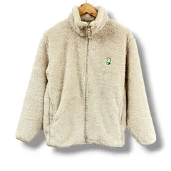 UNIQLO ユニクロ ドラえもんサステナモードファーリーフリース フルジップジャケット メンズM 白 ホワイト 341-463090 (34-14) 古着 秋 冬 Plus-No.347