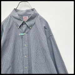大きいサイズ　ブルックスブラザーズ　ボタンダウン　チェック　長袖シャツ　XL相当 Brooks Brothers レギュラーカラー