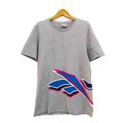 リーボック 半袖Ｔシャツ トップス クラシック スポーツウエア 大きいサイズ メンズ XOサイズ グレー×黒×青 Reebok 【中古】
