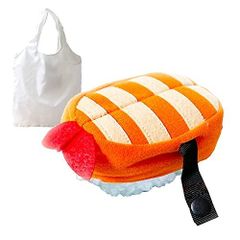 MOTTE-CO お寿司 えび　[かわいい コバッグ マスコット キーホルダー ぬいぐるみ バッグ 携帯 カバン 折りたたみ ショッピングバッグ コンパクト おしゃれ 学生 主婦 ギャル]【B-3589_831287】