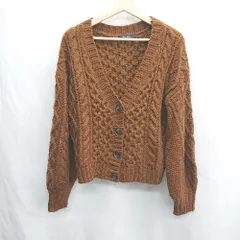 ◇ ⊇ w closet ダブルクローゼット ニット 長袖 カーディガン サイズF ブラウン レディース E  【1502060005159】