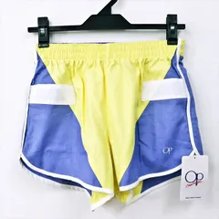 ME1-472☆新品 新品タグ付 Ocean Pacificオーシャンパシフィック *水着 スイムウェア マリンスポーツ 黄色紫白 ウエストゴム サーフィン プール Mサイズ■