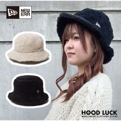 ニューエラ NEWERA ミンクファー バケットハット 01 ボア バケツハット サファリハット コード無し 冬用 温かい帽子 メンズ レディース カップル ペア お揃い
