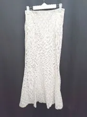 ◇ me&me couture ミーアンドミークチュール レース 花柄 ロング マーメイド スカート サイズ1 アイボリー系 レディース P  【1405290005138】