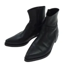 Yohji Yamamoto ヨウジヤマモト ブーツ FU-E04-723-172 ポインテッドトゥ サイドジップ レザー ブーツ シューズ ブラック系【中古】のサムネイル