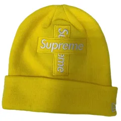 シュプリーム SUPREME ニューエラ クロス ボックス ロゴ ビーニー コラボ 帽子 メンズ帽子 ニット帽 黄色 201goods-662