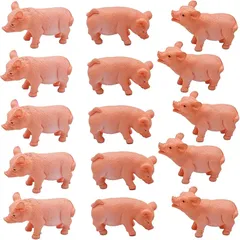 【新品】 15匹 かわいい 農場 豚 動物 豚のフィギュアセット樹脂 置物 風景 庭の装飾 面白い 装飾彫刻像 飾り物 小さな 彫像 ミニチュア 装飾品 工芸品 ギフト DIY 卓上 玄関 部屋 オフィス 精霊 花園 ガーデニング ドールハウス アクセサリ 0