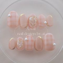 ふんわりオレンジのギンガムチェック🍊⋆*