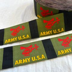 刺繍タグ　10枚セット　ヘリコプター　USA  ARMY