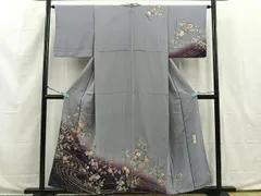 平和屋着物□訪問着 作家物 流水花文 かぶき染 金彩 正絹 逸品