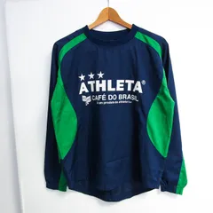 アスレタ ピステ 長袖 防寒 スポーツウエア トップス メンズ Sサイズ ネイビー系×グリーン系×ホワイト系 ATHLETA 【中古】