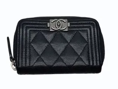 CHANEL シャネル BOY CHANEL ボーイシャネル コインケース 小銭入れ A80602 30番台 ココマーク キャビアスキン ブラック 美品 中古 4b005721