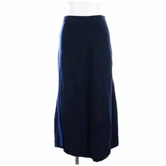 ポールスミス PAUL SMITH PS 21AW ニットスカート フレアスカート ロング ウール モヘヤ混 サイドライン S 紺 ネイビー /YI7のサムネイル