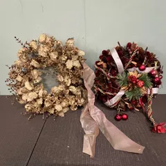 ⭐︎ クリスマスリース 2点 セット 装飾品 リース