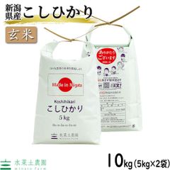 米 お米 米10kg（5kg×2袋） 玄米 こしひかり 新潟県産 令和5年産 古代米お試し袋付き