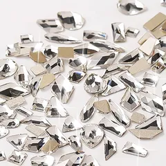 クリスタル ミックスサイズ ネイルストーン ネイルアート（100個）ネイルパーツ ケース入り diy ラインストーン ネイルセット ネイルを飾てと服装使用 ZHEJIA 高い採光