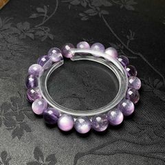 高品質 天然 7Aランク レピドライトブレスレット キャッツアイ 