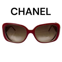 シャネルCHANEL 赤 ベージュカラー グラデーション サングラスレディース S5Q548