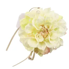 [クレインズコレクション] 日本製 コサージュ ダリア ブローチ クリップ 2WAY フォーマル 入学式 卒業式 結婚式 (ホワイトグリーン)