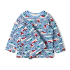 kidsforet JR新幹線総柄キルトパジャマ b55796