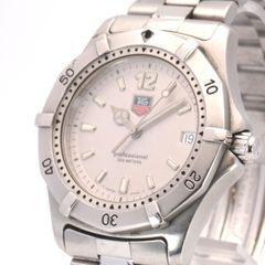 稼動品 新品電池 タグホイヤー WK1112 クオーツ デイト シルバー文字盤 メンズ腕時計 スイス製