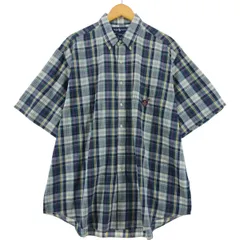 古着 ラルフローレン Ralph Lauren TILDEN 半袖 ボタンダウン チェックシャツ メンズXL相当/eaa533584