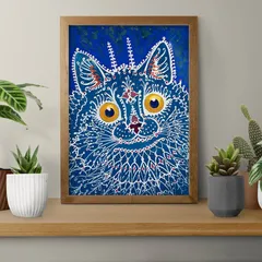 A4サイズ ルイスウェイン ポスター ゴシック様式の猫 ルイス・ウェイン アートポスター 猫 ねこ cat (rossografico 22-100008_a4)