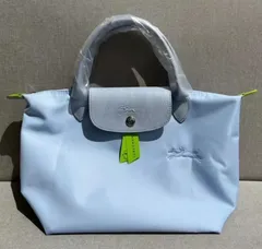 ロンシャン  LONGCHAMP スカイーブルー　トートバッグ