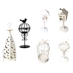 蝋燭台 キャンドルスタンド 鳥かご 風 インテリア 置き物 かわいい お洒落 家 鳥 小物入れ 街頭 蝋燭立て 装飾 置物 オーナメント プレゼント 贈り物 ギフト 月 星 蝶々 オブジェ ロウソク ろうそく キャンドルライト 蝋燭 キャンドル