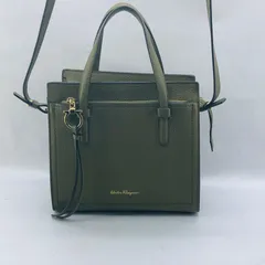 ●サルヴァトーレフェラガモ Salvatore Ferragamo 2WAYバッグ ショルダーバッグ エイミー 21F478 カーキ系
