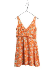 【お得なクーポン配布中!】 パタゴニア ノースリーブ 花柄 ミニ ワンピース レディース M / 09年製 アウトドア オーガニック コットン Vネック 総柄 ひざ上 トップスのサムネイル