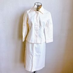 ボールジィー BALLSEY スカートセットアップ 無地 昭和レトロ 90s オールド日本製 made in japan 小さめ アイボリー