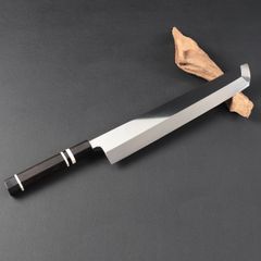骨切り包丁 鱧切り包丁 尺（刃渡り300mm）通常鏡面仕上げ 本刃付け 八角柄（購入時選択可能）刺身包丁 柳刃包丁