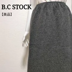 ベーセーストック B.C STOCK バック裾フリル ウールスカート 上品エレガント Aライン