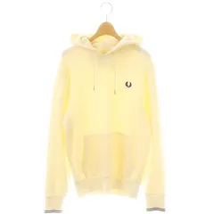 フレッドペリー FRED PERRY ロゴ刺繍フーディーパーカー スウェット カットソー 長袖 S アイボリー /DO ■OSのサムネイル