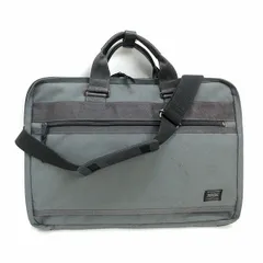 a■ポーター/PORTER 2WAYブリーフケース/ビジネスショルダーBAG 灰/MENS/18【中古】