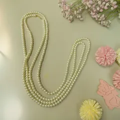 ●ロングパ－ルネックレス  (イミテーション)　7㍉-210㎝　金具付き  女性　かわいい おしゃれ 大人 シンプル  カジュアル