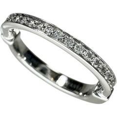 10号 【TIFFANY&Co./ティファニー】ダイヤモンド 0.14ct リング・指輪 ロック K18WGホワイトゴールド 18金  4.5g レディース 【中古】【真子質店】【BL】