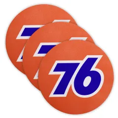76 ラウンド ステッカー 3枚セット マット加工 オイル ガソリン ユニオン #89 アメリカン雑貨