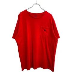 POLO RALPH LAUREN 半袖 ロゴ Tシャツ XLサイズ ポロラルフローレン シングルステッチ レッド コットン 古着卸 アメリカ仕入 t2408-4086