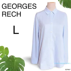 ★新品・未使用★ GEORGES RECH ジョルジュレッシュ ワイシャツ　コットン  ライトブルー　送料無料　レディースのサムネイル