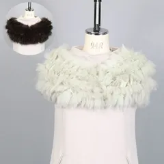 マフラー ストール ファー 伸縮 フォックス シフォン レディース ギフト プレゼント