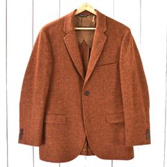4TJ038】美品 ブルックスブラザーズ 3つボタン シングル 段返り ハリスツイード ジャケット 50 / M 赤茶 袖口3つ釦 秋冬対応【中古】【メンズビジネス】202410