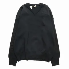 美品 18SS ミスターハリウッド エヌハリウッド N.HOOLYWOOD V NECK. LONG SLEEVE KNIT Vネック ロングスリーブ コマンド ニット セーター 長袖 ミリタリー 切替 ハイゲージ ツイル ロゴ プリント プルオーバーのサムネイル