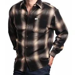 LA発祥 アメリカ製 CALTOP キャルトップ フランネル チェック 長袖 ボタンシャツ 茶色 ブラウン