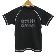 アリーナ 半袖Ｔシャツ ストレッチ スポーツウエア トップス 日本製 黒 レディース Mサイズ ブラック arena 【中古】