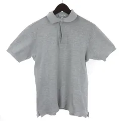 ロロピアーナ Loro Piana ポロシャツ 半袖 鹿の子 コットン 無地 グレー 灰色 XS ■SM1のサムネイル