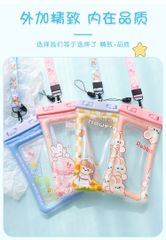 可愛い　うさこちゃんたち　携帯防水カバー お風呂ダイビング海水浴 スマホカバー