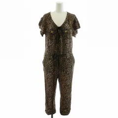 アルマーニエクスチェンジ A/X ARMANI EXCHANGE オールインワン ジャンプスーツ 半袖 レオパード ヒョウ柄 0 XS 茶 ブラウン 黒 ブラック /AN27のサムネイル